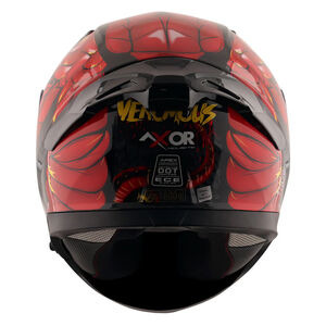 AXOR Apex Full Face Helmet - Venomous Gloss Black Red click to zoom image
