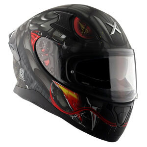 AXOR Apex Full Face Helmet - Venomous Black Grey Matt click to zoom image
