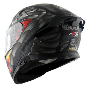AXOR Apex Full Face Helmet - Venomous Black Grey Matt click to zoom image