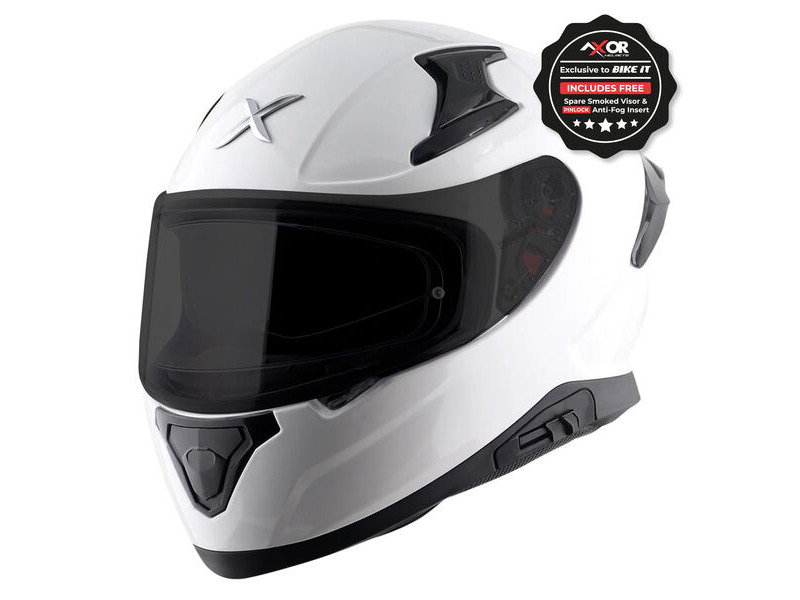 AXOR Apex Full Face Helmet - Gloss White click to zoom image
