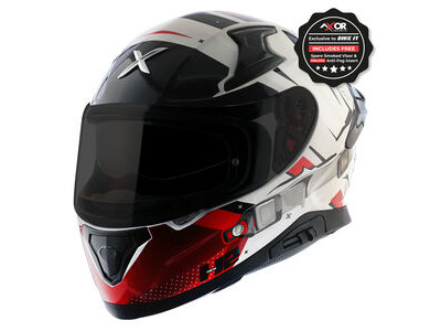 AXOR Apex Full Face Helmet - Hex-2 Black Red Gloss
