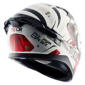 AXOR Apex Full Face Helmet - Hex-2 Black Red Gloss click to zoom image