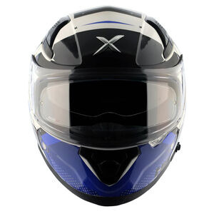 AXOR Apex Full Face Helmet - Hex-2 White Blue Gloss click to zoom image