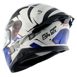 AXOR Apex Full Face Helmet - Hex-2 White Blue Gloss click to zoom image