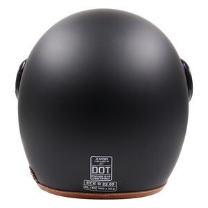 AXOR Helmet Jet Open Face - Matt Black / Brown click to zoom image