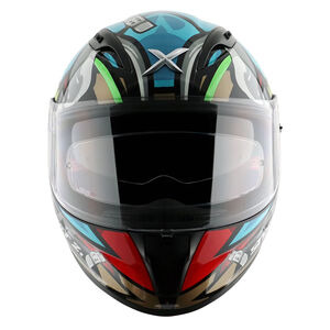 AXOR Helmet Street Full Face - Bobby Gloss Black Blue click to zoom image