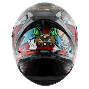 AXOR Helmet Street Full Face - Bobby Gloss Black Blue click to zoom image