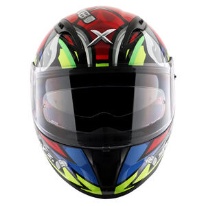 AXOR Helmet Street Full Face - Bobby Gloss Black Red click to zoom image