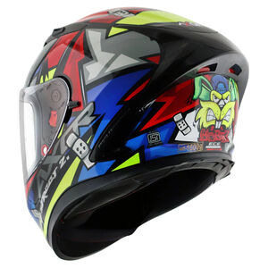 AXOR Helmet Street Full Face - Bobby Gloss Black Red click to zoom image