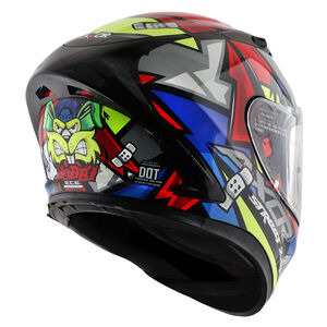 AXOR Helmet Street Full Face - Bobby Gloss Black Red click to zoom image