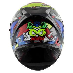 AXOR Helmet Street Full Face - Bobby Gloss Black Red click to zoom image