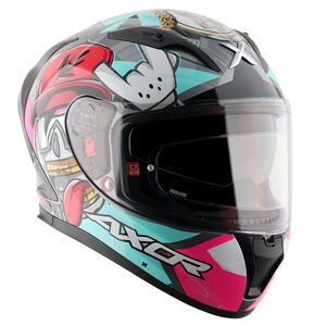 AXOR Helmet Street Full Face - Hip Hop Gloss Athena Grey Mint click to zoom image