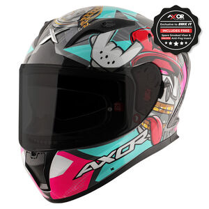 AXOR Helmet Street Full Face - Hip Hop Gloss Athena Grey Mint click to zoom image