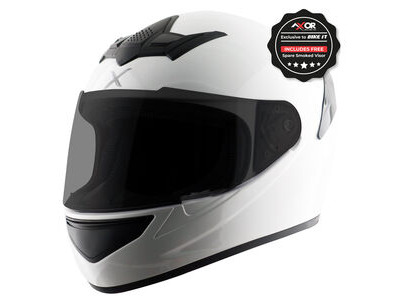 AXOR Rage Full Face Helmet - Gloss White