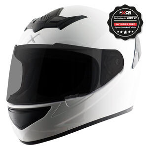 AXOR Rage Full Face Helmet - Gloss White click to zoom image