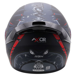 AXOR Rage Full Face Helmet - Python Black Grey Red Matt click to zoom image