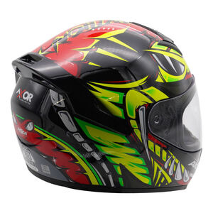AXOR Rage Full Face Helmet - Python Red Yellow Black Gloss click to zoom image