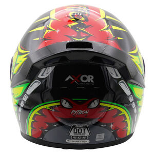 AXOR Rage Full Face Helmet - Python Red Yellow Black Gloss click to zoom image