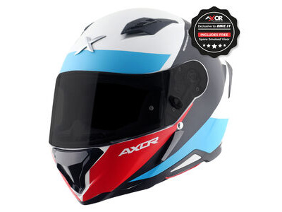 AXOR Helmet SH890 Full Face - Hunter Turbo Gloss White Red