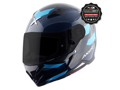 AXOR Helmet SH890 Full Face - Cornet Gloss Black Blue