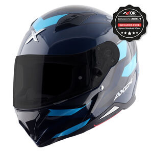 AXOR Helmet SH890 Full Face - Cornet Gloss Black Blue 