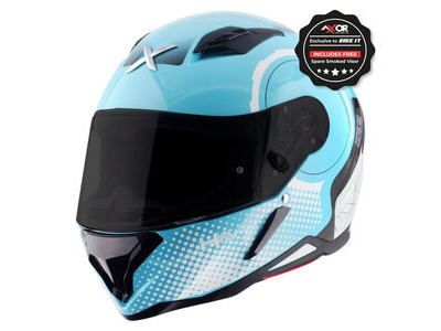 AXOR Helmet SH890 Full Face - Spear Hex Gloss Blue White