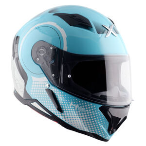 AXOR Helmet SH890 Full Face - Spear Hex Gloss Blue White click to zoom image
