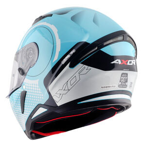 AXOR Helmet SH890 Full Face - Spear Hex Gloss Blue White click to zoom image