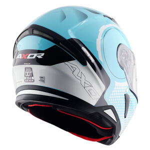 AXOR Helmet SH890 Full Face - Spear Hex Gloss Blue White click to zoom image