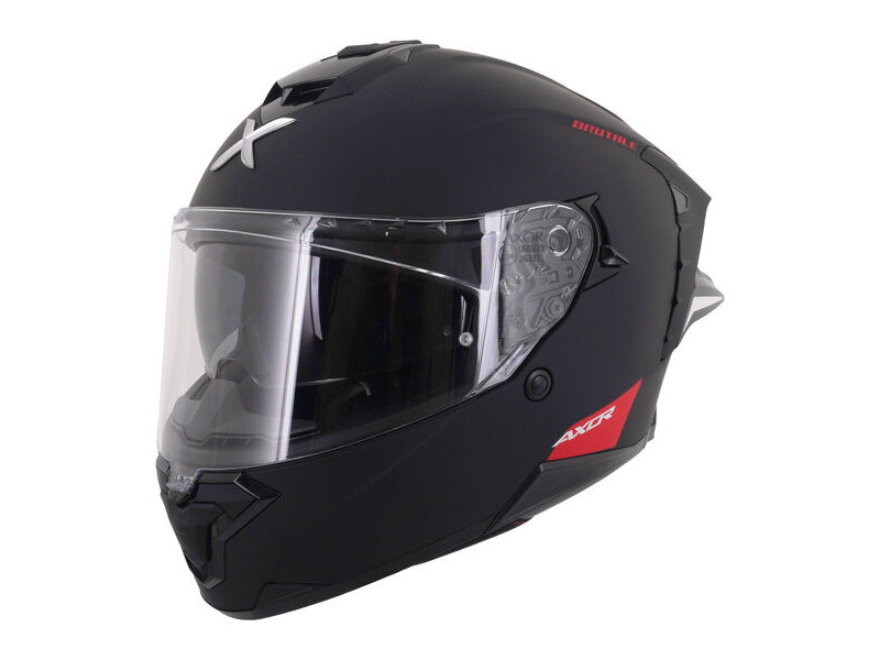 AXOR Brutale Full Face Helmet With Dual Spoiler Black Matt click to zoom image