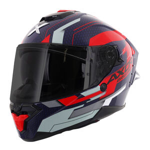 AXOR Brutale Full Face Helmet With Dual Spoiler Plexus Blue Red click to zoom image