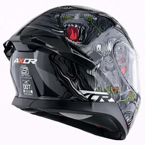 AXOR Apex Full Face Helmet Ascetic Stone Black Grey Gloss click to zoom image