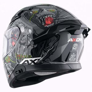 AXOR Apex Full Face Helmet Ascetic Stone Black Grey Gloss click to zoom image