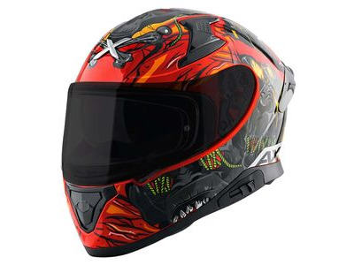 AXOR Apex Full Face Helmet Ascetic Red Grey Gloss
