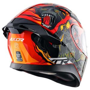 AXOR Apex Full Face Helmet Ascetic Red Grey Gloss click to zoom image