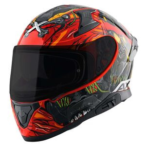 AXOR Apex Full Face Helmet Ascetic Red Grey Gloss 