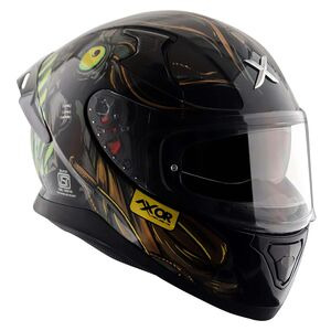 AXOR Apex Full Face Helmet Sea Devil Black Gold Gloss click to zoom image