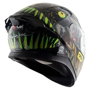 AXOR Apex Full Face Helmet Sea Devil Black Gold Gloss click to zoom image