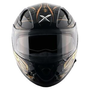 AXOR Apex Full Face Helmet Sea Devil Black Gold Gloss click to zoom image