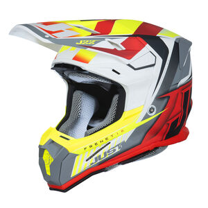 Just1 J22 Motocross Helmet Frenetik Fire Fluo Yellow Red White click to zoom image