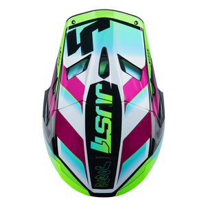 Just1 J22 Motocross Helmet Frenetik Neon Fluo Lime Black click to zoom image