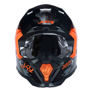 Just1 J40 Motocross Helmet Shooter Camo Orange Black click to zoom image