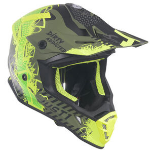 JUST1 J38 MX Helmet Mask Fluo Yellow/Black/Army Green Matt click to zoom image
