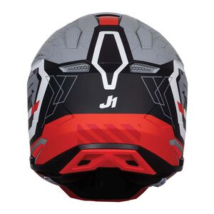 JUST1 J40 Motocross Helmet Mission Red Grey Matt click to zoom image