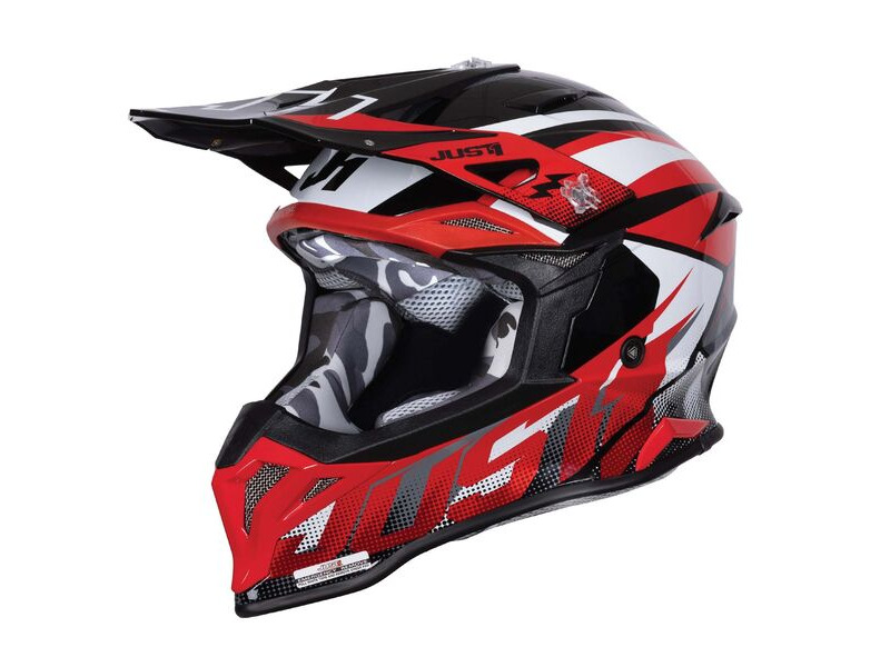 JUST1 Just1 J39 Motocross Helmet Revo Red White Black Gloss click to zoom image