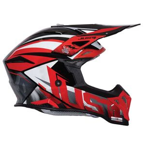 JUST1 Just1 J39 Motocross Helmet Revo Red White Black Gloss click to zoom image