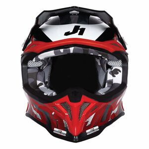JUST1 Just1 J39 Motocross Helmet Revo Red White Black Gloss click to zoom image