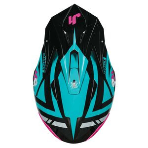 JUST1 Just1 J39 Motocross Helmet Teal Black Pink Matt click to zoom image
