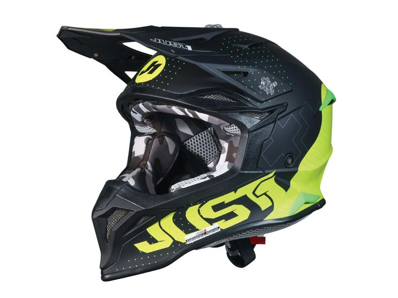 JUST1 Just1 J39 Motocross Helmet Xeno Fluo Yellow Black Matt click to zoom image