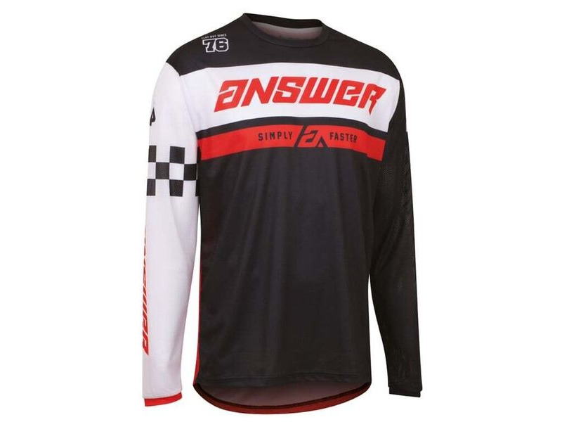 ANSWER RACING Arkon Octane Jersey - Black/Red click to zoom image